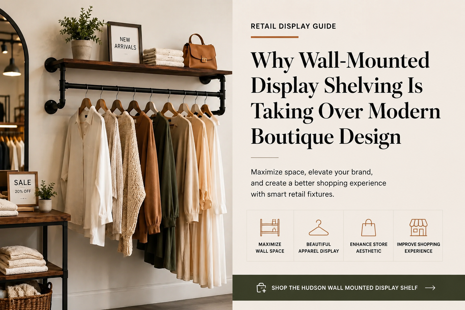 Why Wall-Mounted Display Shelving Is Taking Over Modern Boutique Design