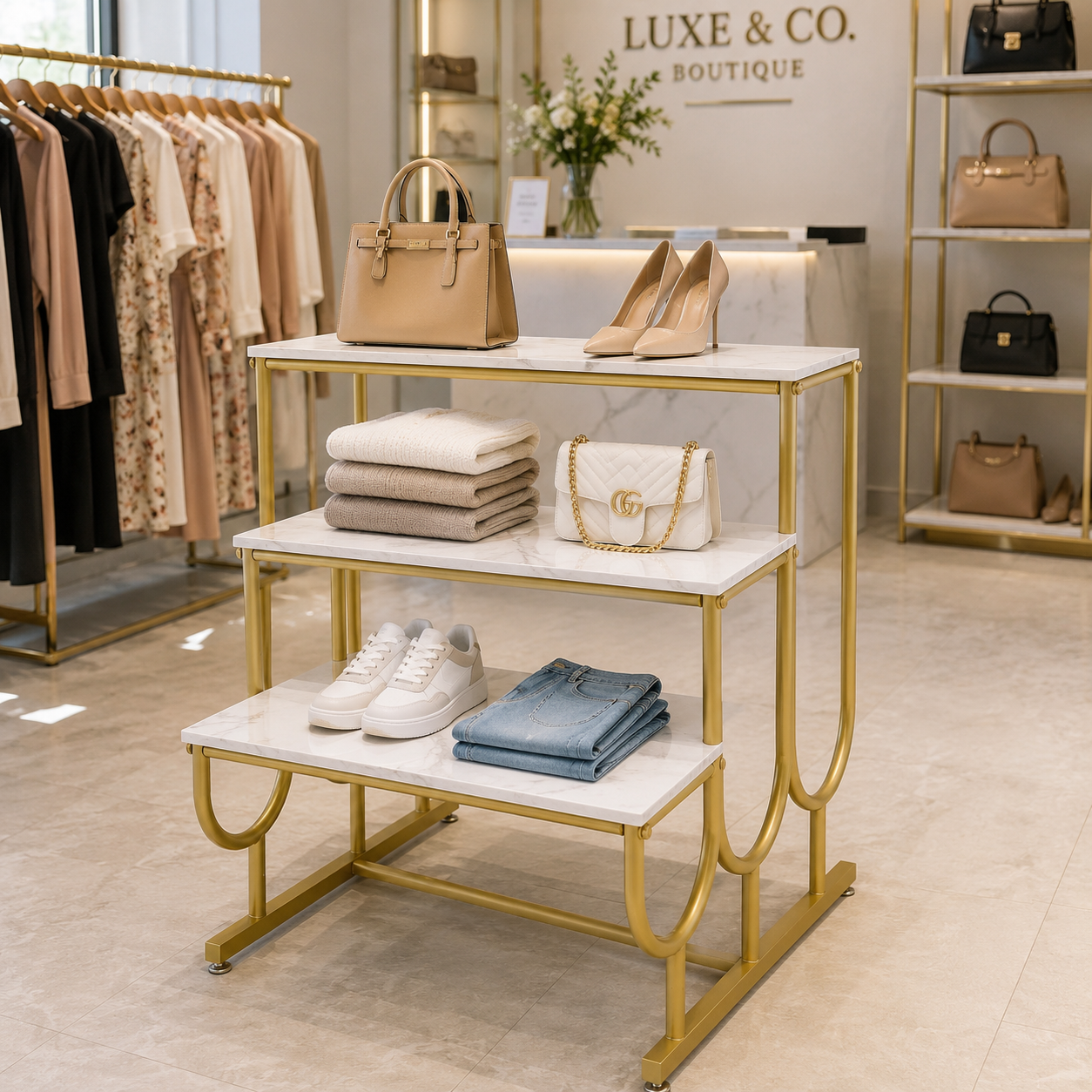 Monroe Luxe 3-Tier Display Table